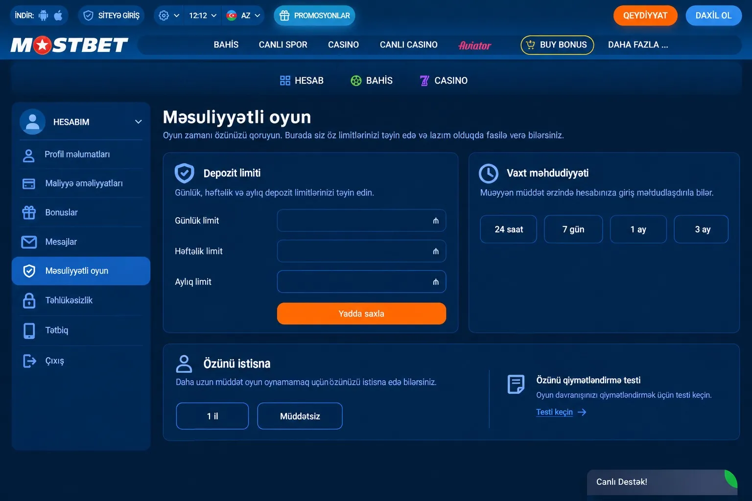 Məsuliyyətli qumar oyunları və risklərin İdarə edilməsi — Mostbet casino no deposit bonus